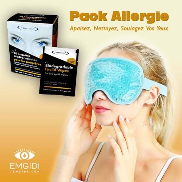 yeux gonflés, l' allergie oculaire soulagées gràce à la méthode par le froid FREDO