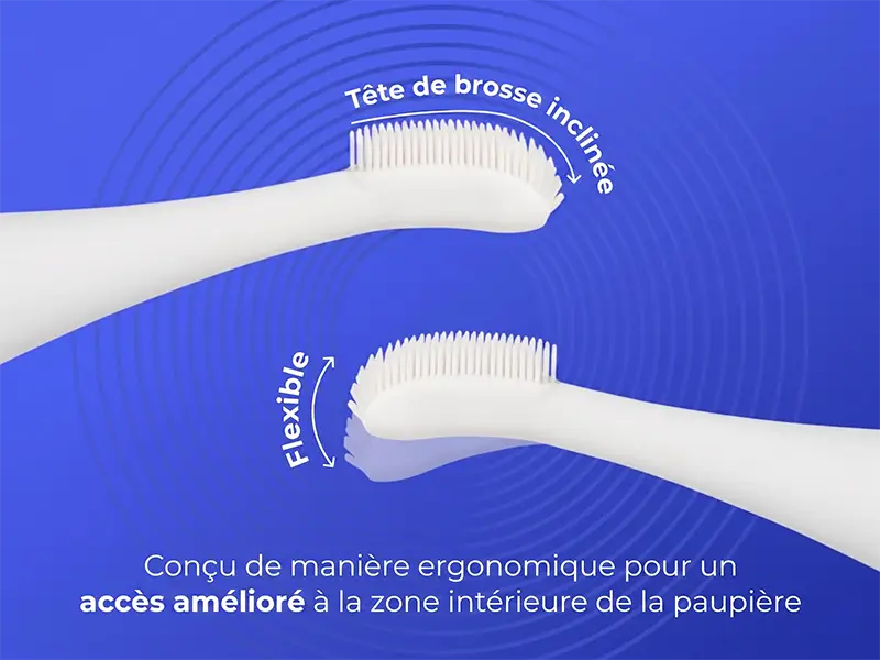 Tête en silicone doux de la brosse Blinkjoy pour paupières